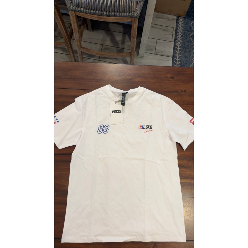 LSKD Redline FLXCotton Tee Oversize White Unisex Sportswear S USST00835 NEW NWT - Picture 13 of 16